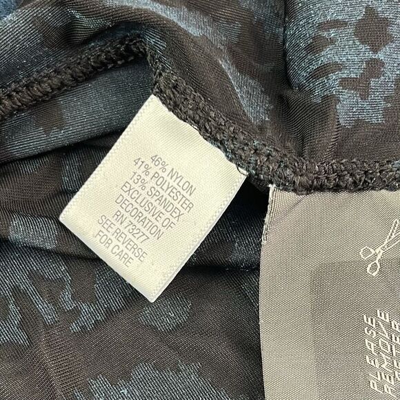 Simply Vera Wang Burnout Velvet Top Sz XL Teal Black Whimsigoth Fairy Grunge - Picture 11 of 12